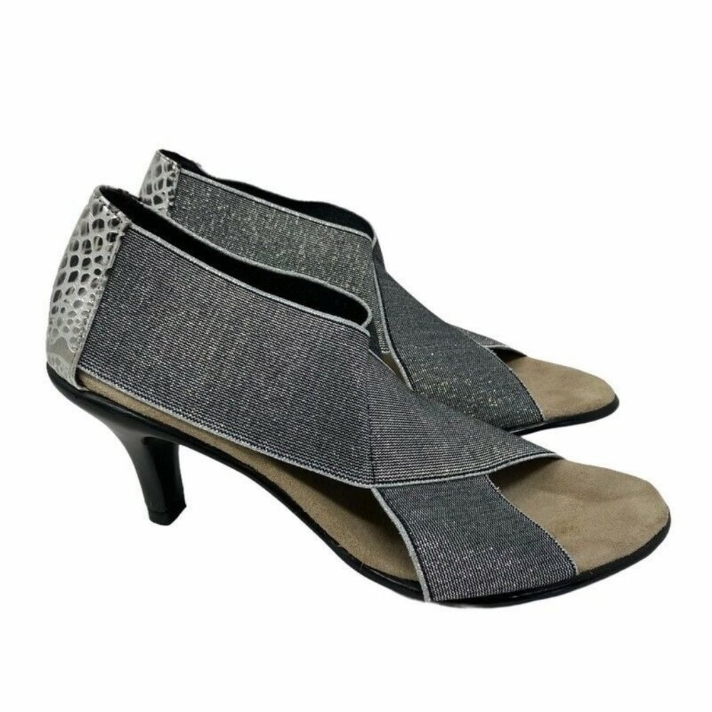 Charleston Shoe Co Women Block Heel Sandals Gray 7